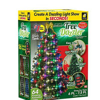 HKM-090963 LED Christmas String Lights with 64 Beads - 8 Wires, 1.5M Each, Plug-In Decoration