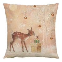 HKM-091027 Nordic Animal Vintage Linen Pillowcase – 45x45cm Home Sofa Cushion