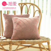 HKM-091155 Herringbone Double-Sided Plush Cushion for Car and Sofa - Black, Wine Red, Gray, Coffee, Milk Tea