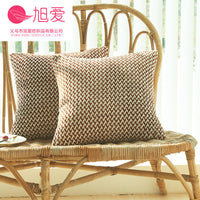 HKM-091155 Herringbone Double-Sided Plush Cushion for Car and Sofa - Black, Wine Red, Gray, Coffee, Milk Tea