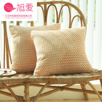 HKM-091155 Herringbone Double-Sided Plush Cushion for Car and Sofa - Black, Wine Red, Gray, Coffee, Milk Tea