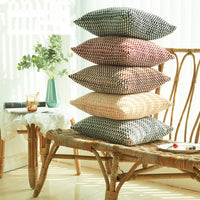 HKM-091155 Herringbone Double-Sided Plush Cushion for Car and Sofa - Black, Wine Red, Gray, Coffee, Milk Tea