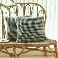 HKM-091155 Herringbone Double-Sided Plush Cushion for Car and Sofa - Black, Wine Red, Gray, Coffee, Milk Tea