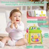 HKM-091155 Multi-Functional Montessori Educational Crocodile Drum Toy for Babies and Toddlers
