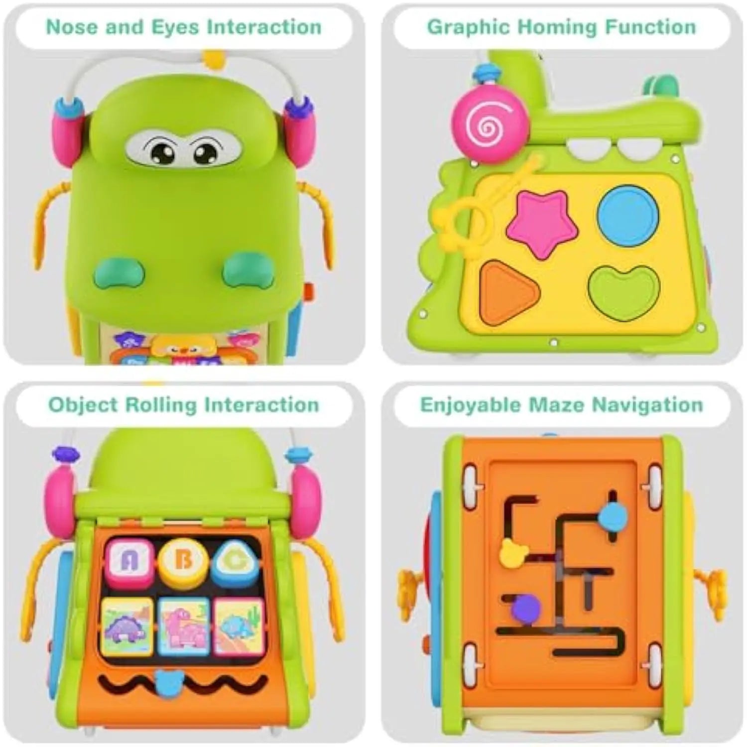 HKM-091155 Multi-Functional Montessori Educational Crocodile Drum Toy for Babies and Toddlers