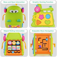 HKM-091155 Multi-Functional Montessori Educational Crocodile Drum Toy for Babies and Toddlers