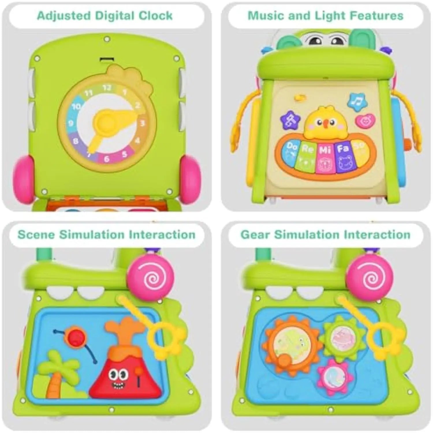 HKM-091155 Multi-Functional Montessori Educational Crocodile Drum Toy for Babies and Toddlers