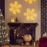 HKM-091155 Warm White LED Snowflake Silhouette with 144 Lights - 59 x 59 cm, Easy Setup