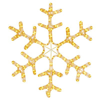 HKM-091155 Warm White LED Snowflake Silhouette with 144 Lights - 59 x 59 cm, Easy Setup