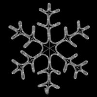 HKM-091155 Warm White LED Snowflake Silhouette with 144 Lights - 59 x 59 cm, Easy Setup