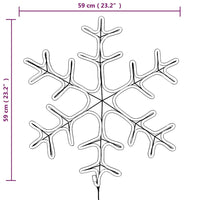 HKM-091155 Warm White LED Snowflake Silhouette with 144 Lights - 59 x 59 cm, Easy Setup