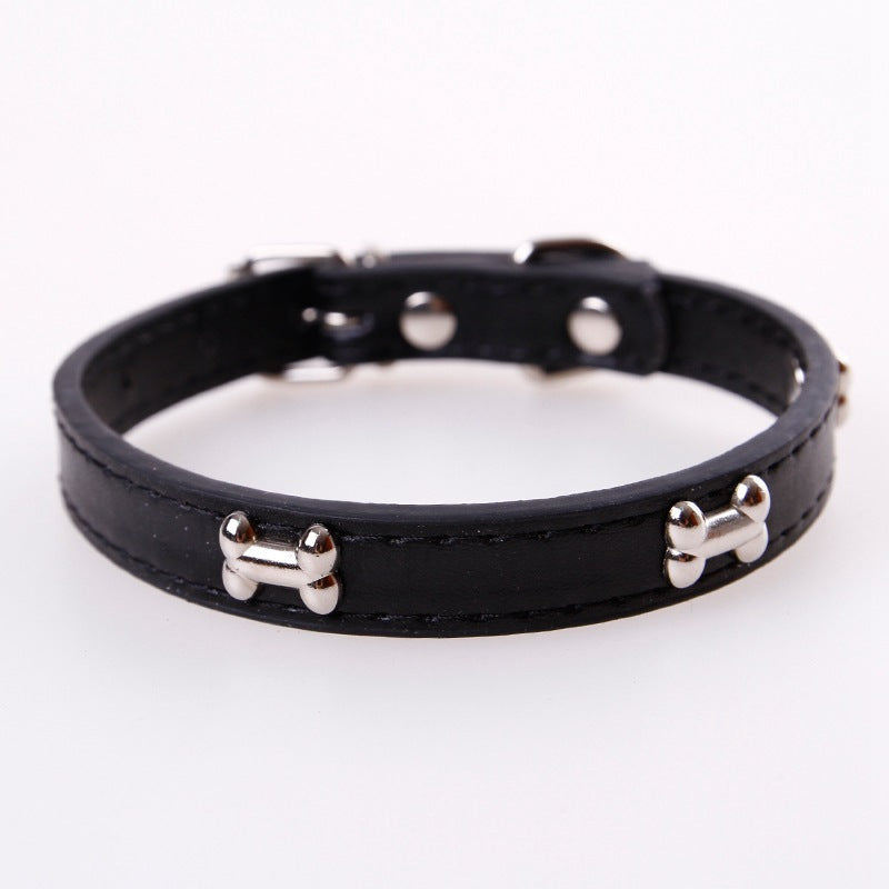 HKM-091347 Fashionable PU Pet Neck Ring Collar in Blue, Red, Black, and Mixed Colors
