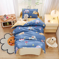 HKM-091347 Pure Cotton Children's Six-Piece Bedding Set with Duvet, Cushion, and Pillow Cores