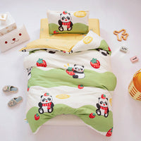HKM-091347 Pure Cotton Children's Six-Piece Bedding Set with Duvet, Cushion, and Pillow Cores