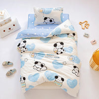 HKM-091347 Pure Cotton Children's Six-Piece Bedding Set with Duvet, Cushion, and Pillow Cores