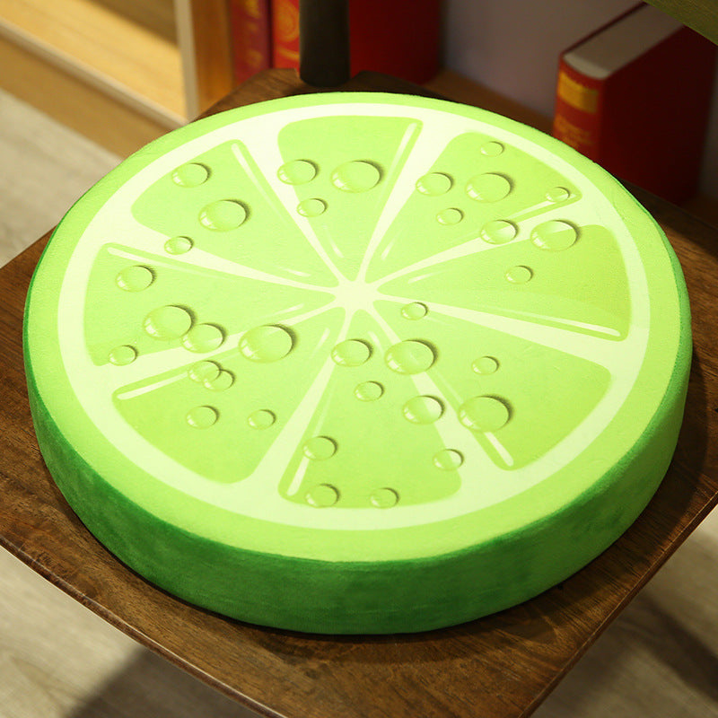 HKM-091475 3D Simulation Plush Fruit Pillow Cushion - Watermelon, Lemon, Kiwi & More, Removable & Washable