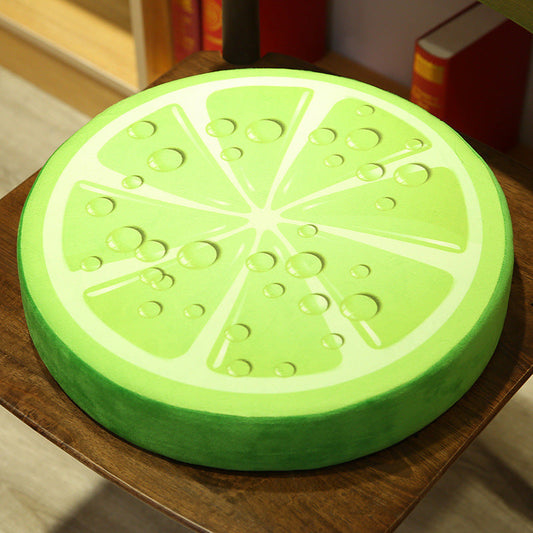 HKM-091475 3D Simulation Plush Fruit Pillow Cushion - Watermelon, Lemon, Kiwi & More, Removable & Washable