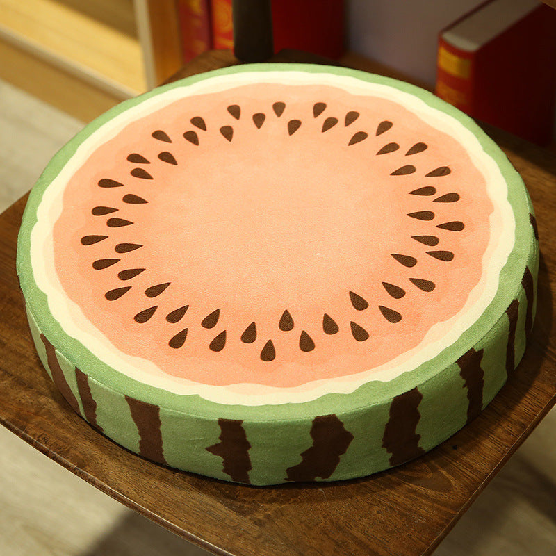 HKM-091475 3D Simulation Plush Fruit Pillow Cushion - Watermelon, Lemon, Kiwi & More, Removable & Washable