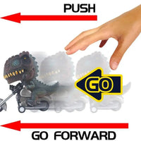 HKM-091603 Dinosaur Pull Back Motorcycle Toy - Friction Vehicle for Kids Ages 5 and Up, PVC Material, 6x12x10cm
