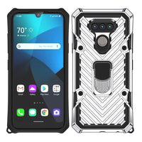 HKM-091603 LG Anti-Drop TPU+PC Back Cover Phone Case with Stripes Design