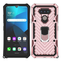 HKM-091603 LG Anti-Drop TPU+PC Back Cover Phone Case with Stripes Design