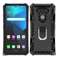 HKM-091603 LG Anti-Drop TPU+PC Back Cover Phone Case with Stripes Design