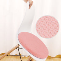 HKM-091731 Large Round Memory Foam Cushion Stool with Polyester and Viscose Blend Fabric