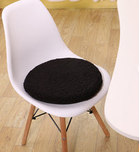HKM-091731 Large Round Memory Foam Cushion Stool with Polyester and Viscose Blend Fabric