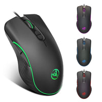 HKM-091859 Wired Ergonomic Gaming Optical Mouse with Adjustable DPI and 7 Keys