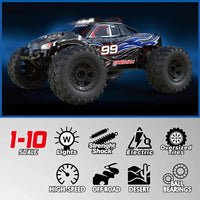 HKM-091923 1/10 High Speed Remote Control Off-Road Car - Climbing Vehicle for Kids