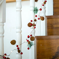HKM-092115 Warm White Pine Cone Star String Lights with 20 LED Bulbs for Christmas Tree Decoration, 2M Length