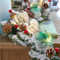 HKM-092115 Warm White Pine Cone Star String Lights with 20 LED Bulbs for Christmas Tree Decoration, 2M Length