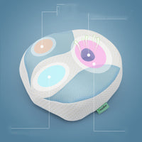 HKM-092179 New Space Memory Foam Neck Pillow - Modern Oval Design, 30x30x10 cm, Ergonomic Comfort
