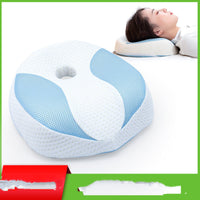 HKM-092179 New Space Memory Foam Neck Pillow - Modern Oval Design, 30x30x10 cm, Ergonomic Comfort