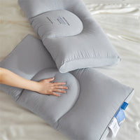 HKM-092307 Cotton Washable Antibacterial High Pillow with Soy Protein Fiber Filling and 3D Neck Guard Options