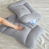 HKM-092307 Cotton Washable Antibacterial High Pillow with Soy Protein Fiber Filling and 3D Neck Guard Options