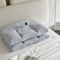 HKM-092307 Cotton Washable Antibacterial High Pillow with Soy Protein Fiber Filling and 3D Neck Guard Options