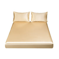 HKM-092307 Four-Piece Fleece Bed Sheet Set with Fitted Sheet and Pillowcases in Multiple Sizes