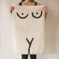 HKM-092563 Cotton Blend Fun Design Carpet Floor Mat for Living Room and Bedroom – 80 x 120cm