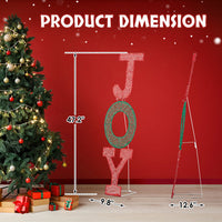 HKM-092627 Warm White LED JOY Letter Christmas Decoration - Indoor & Outdoor Holiday Lighted Sign, Weather-Resistant Design, Easy Assembly