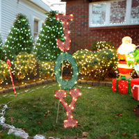 HKM-092627 Warm White LED JOY Letter Christmas Decoration - Indoor & Outdoor Holiday Lighted Sign, Weather-Resistant Design, Easy Assembly