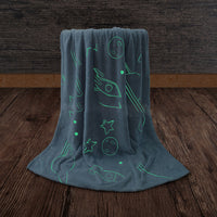 HKM-092819 Coral Fleece Children's Nap Blanket – Soft Cartoon Design for Cozy Comfort