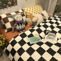 HKM-092819 Geometric Green Polka Dot Cotton Bedding Set - 4-Piece Includes Duvet Cover, Bed Sheet, and Pillowcases
