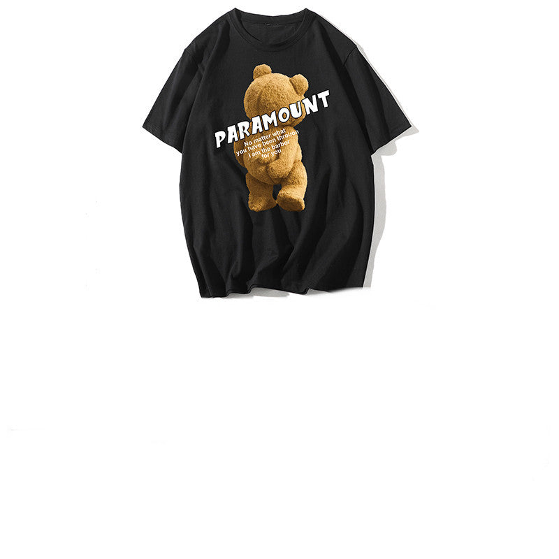 HKM-093075 Casual Cotton T-Shirts for Pets and Adults - Ass Bear Design
