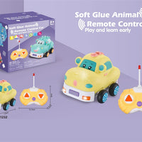HKM-093075 Remote Control Cartoon Animal Vehicle Toy for Kids – Soft Glue Educational RC Car with 4 Channels, Indoor-Outdoor Fun