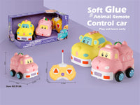 HKM-093075 Remote Control Cartoon Animal Vehicle Toy for Kids – Soft Glue Educational RC Car with 4 Channels, Indoor-Outdoor Fun