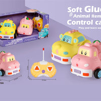 HKM-093075 Remote Control Cartoon Animal Vehicle Toy for Kids – Soft Glue Educational RC Car with 4 Channels, Indoor-Outdoor Fun