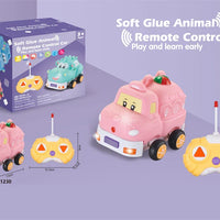 HKM-093075 Remote Control Cartoon Animal Vehicle Toy for Kids – Soft Glue Educational RC Car with 4 Channels, Indoor-Outdoor Fun