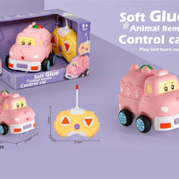 HKM-093075 Remote Control Cartoon Animal Vehicle Toy for Kids – Soft Glue Educational RC Car with 4 Channels, Indoor-Outdoor Fun
