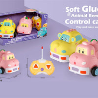 HKM-093075 Remote Control Cartoon Animal Vehicle Toy for Kids – Soft Glue Educational RC Car with 4 Channels, Indoor-Outdoor Fun